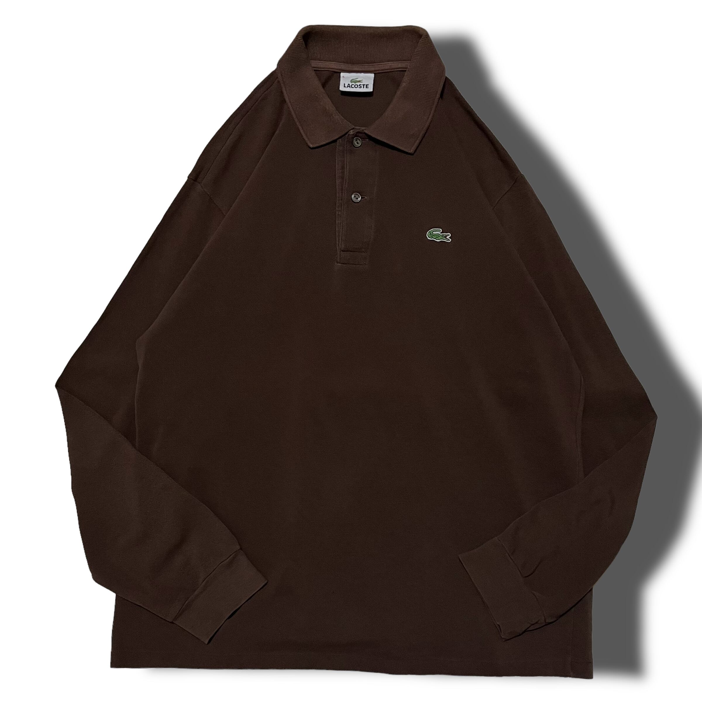 【LACOSTE】ラコステ ロングスリーブポロシャツ ブラウン