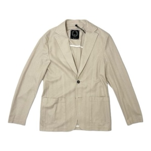 T-JACKET（ティージャケット) Mesh Jersey Stripe 2B Jacket(419-20210004-700)/BEIGE