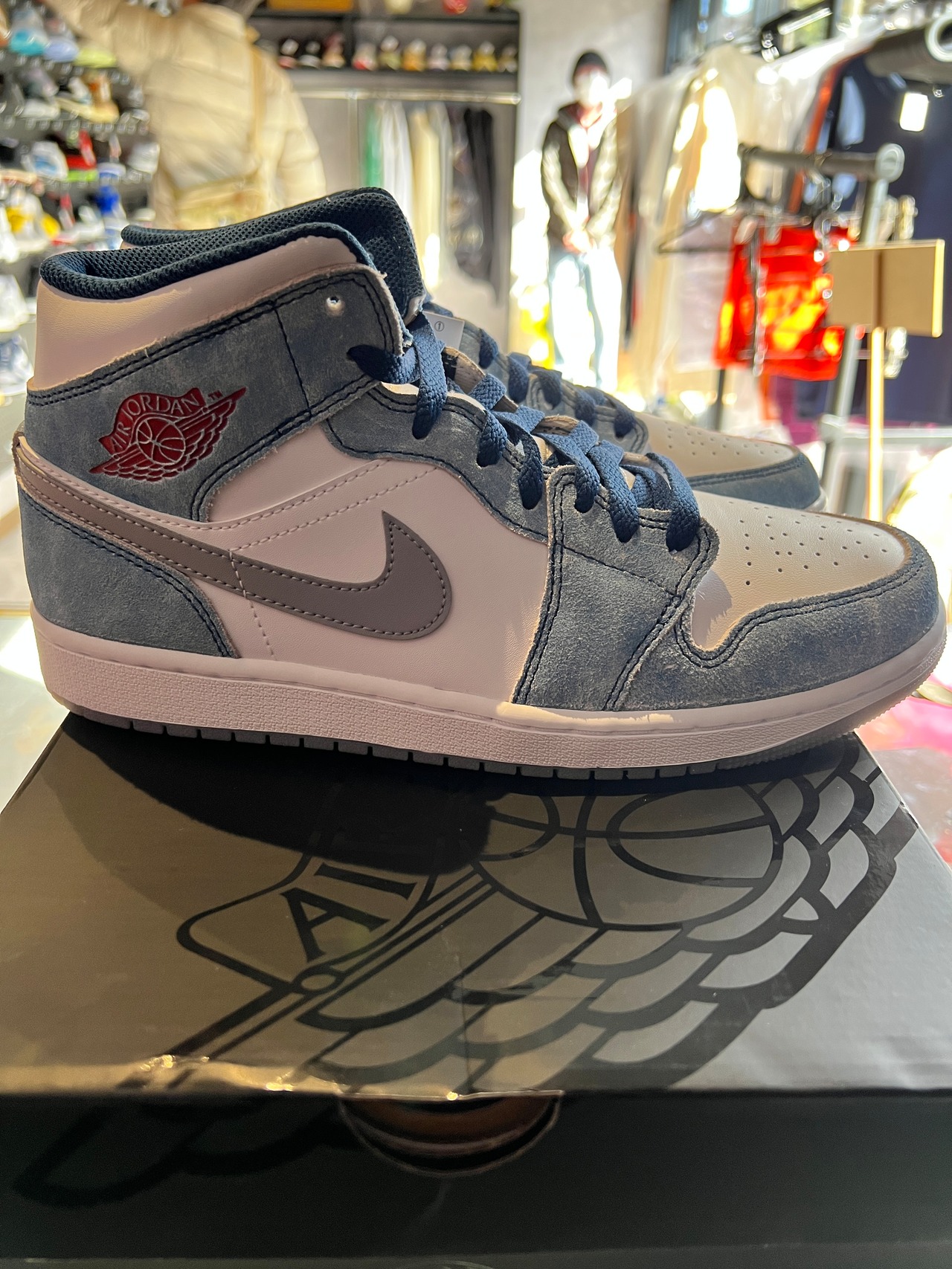 NIKE AIR Jordan 1 Mid French Blue Fire Red US9.5/27.5cm