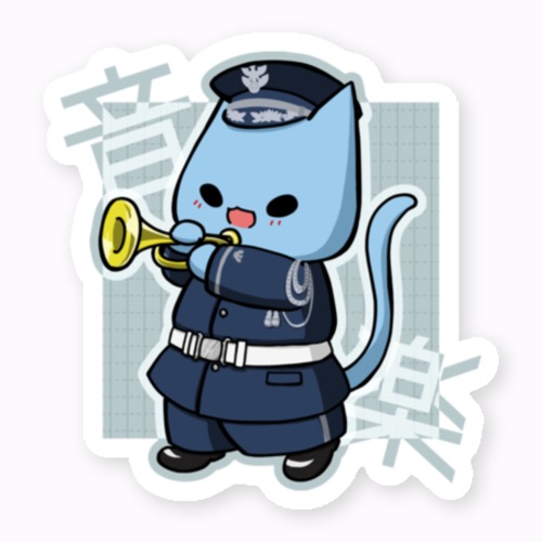 航空自衛隊×そらた デラックス！ステッカー 08 音楽<耐水性・再剝離タイプ>【受注生産】