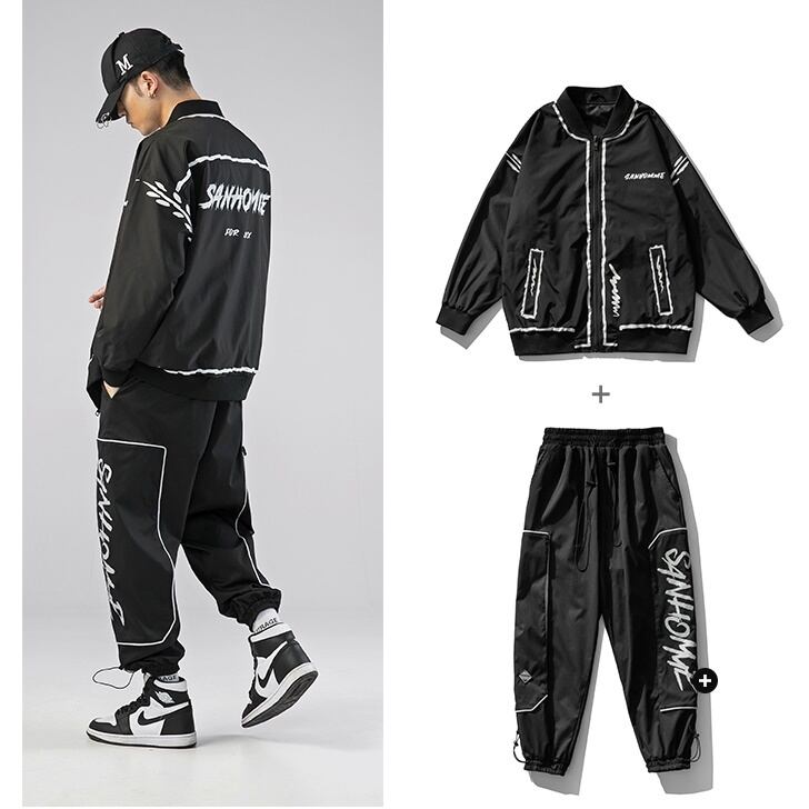 手書き風プリント かっこいいユニフォーム セットアップ メンズ セレクトショップ Taeyangday Shop テヤンデイショップ