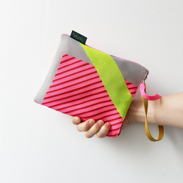 【MASARU SUZUKI】鈴木マサル PIPING HAND STRAP KNIT BAG COLOR ROLL パイピング ハンドストラップ ニットバッグ -カラーロール-