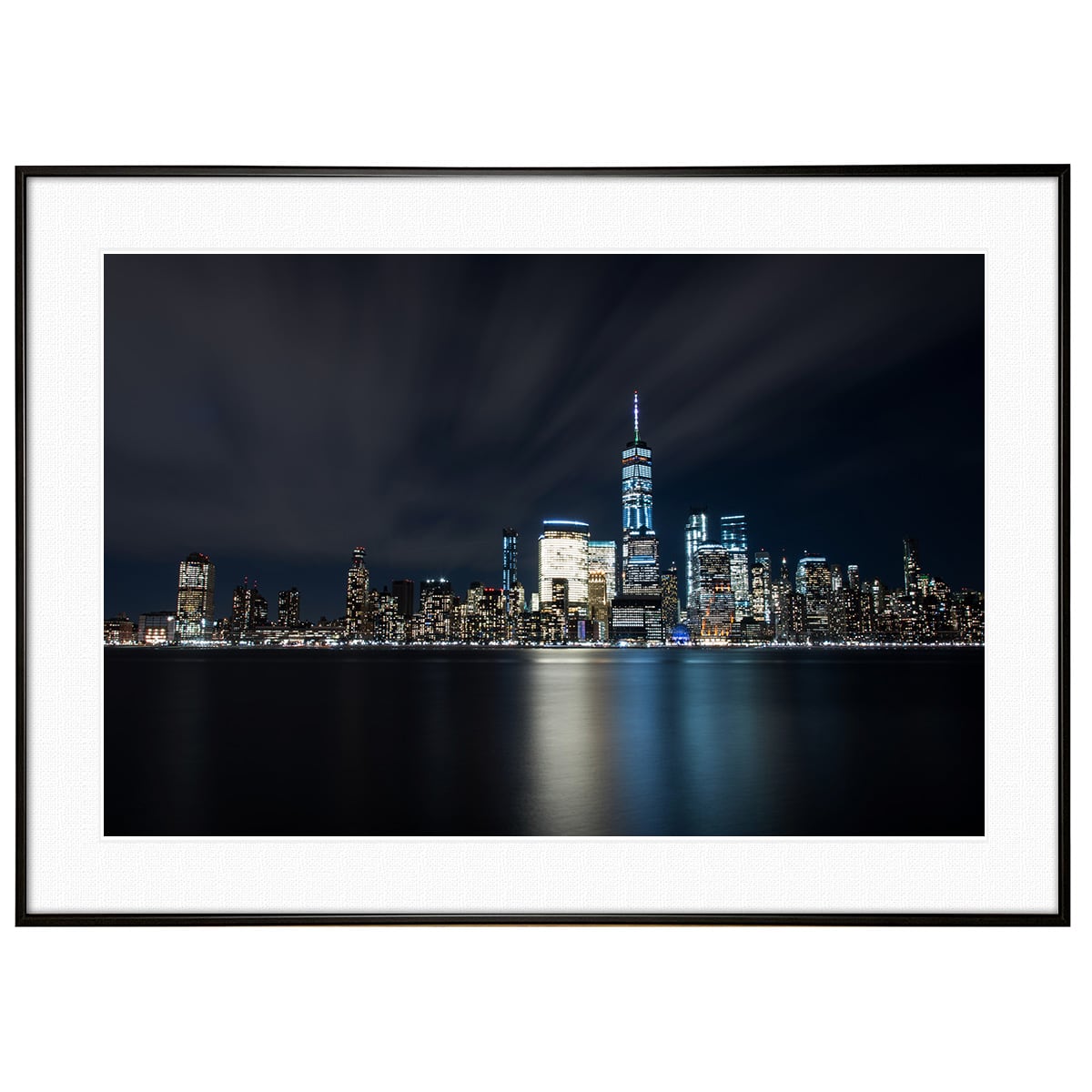 夜景写真 アメリカニューヨーク・シティ インテリアアートポスター額装 AS0446