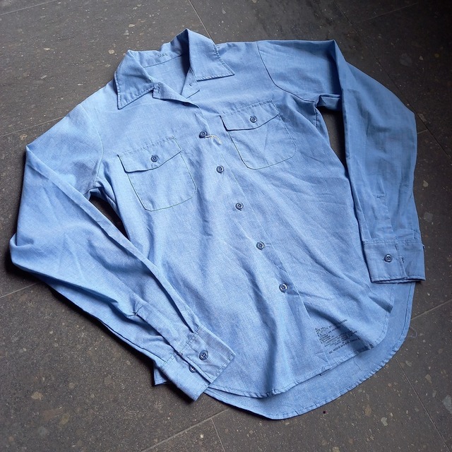 87年製 アメリカ軍 シャンブレーシャツ used [103047]