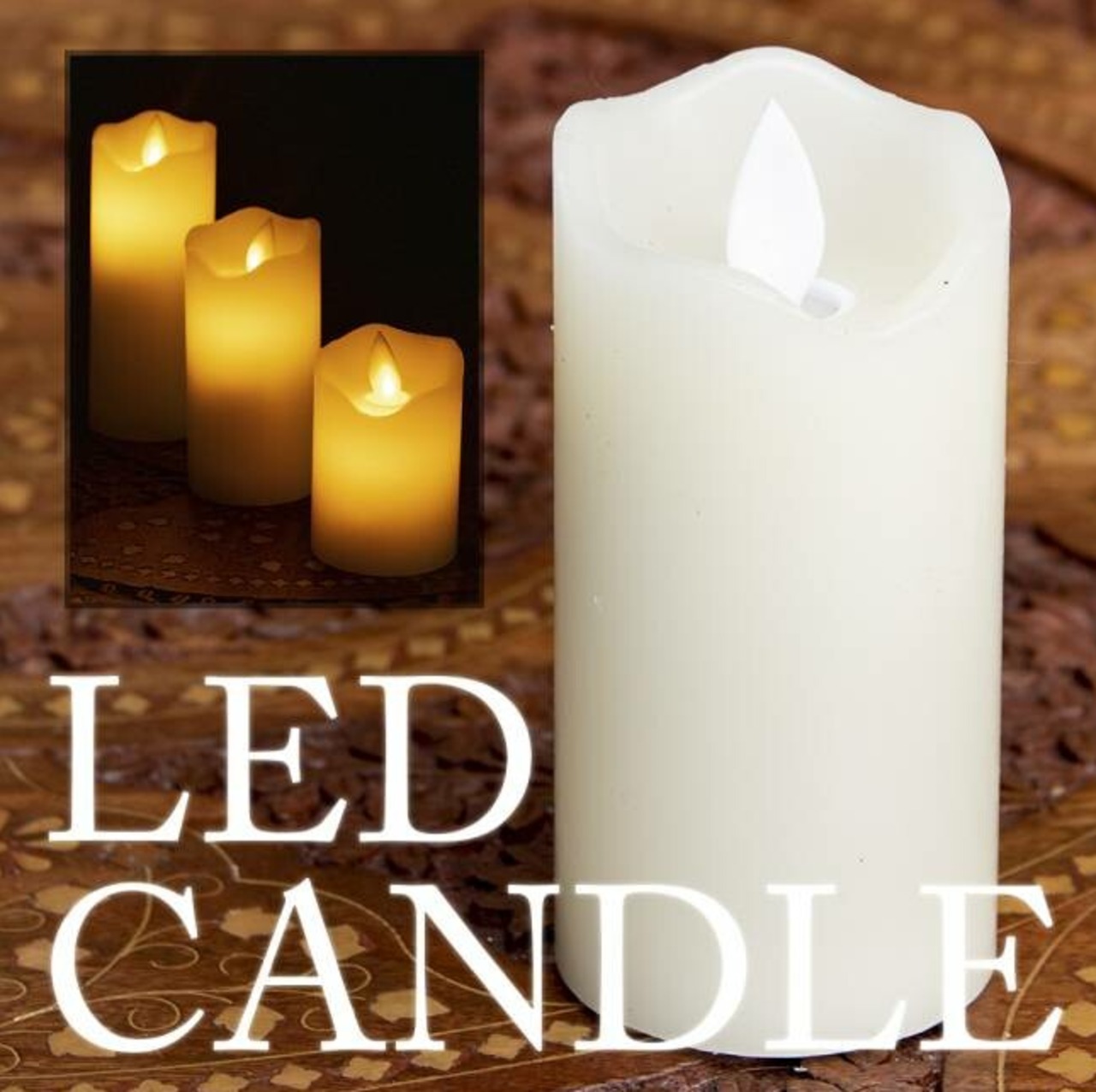 本物のロウで作られた ゆらめく灯火 ロウソク風LEDキャンドルライト