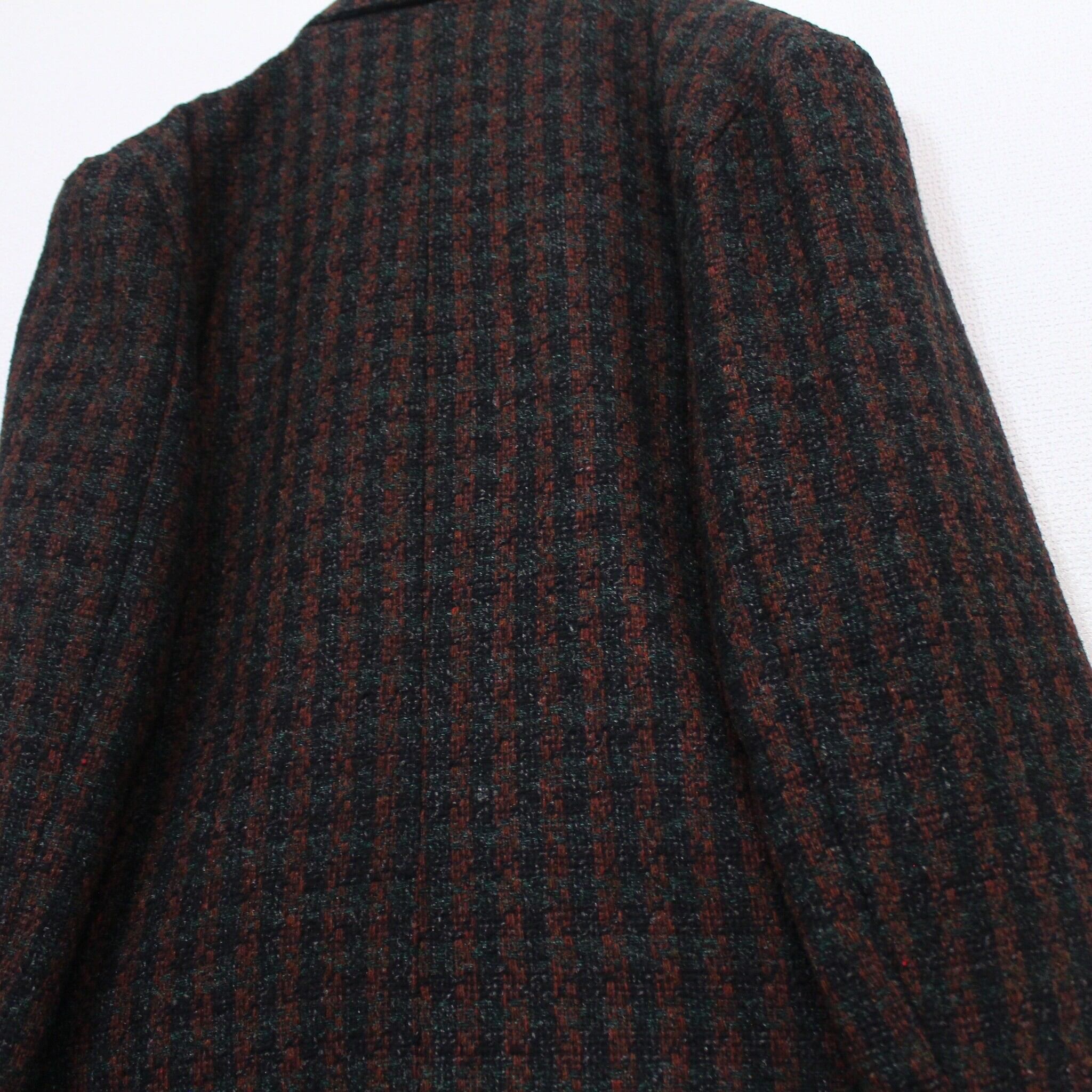 Caka act2】Check Pattern Vintage Tweed Tailored Jacket | Caka(カカ 