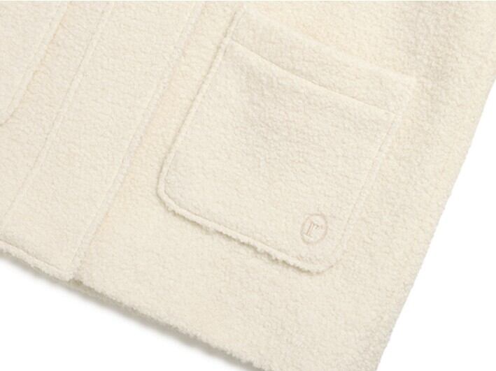 ROLAROLA DUFFLE HALF COAT IVORY 韓国アイドル着用 ROLAROLA DUFFLE HALF COAT IVORY 韓国アイドル着用 ROLAROLA] WOOL