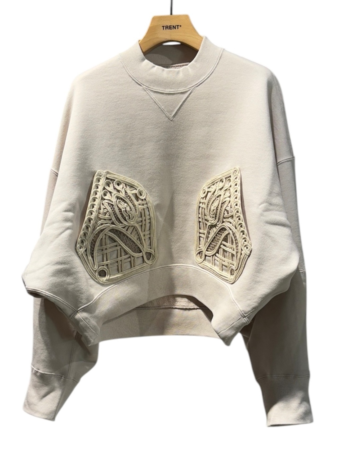 【25SS】Mame Kurogouchi マメ クロゴウチ / Cording Embroidery Cropped Sweatshirt - 4