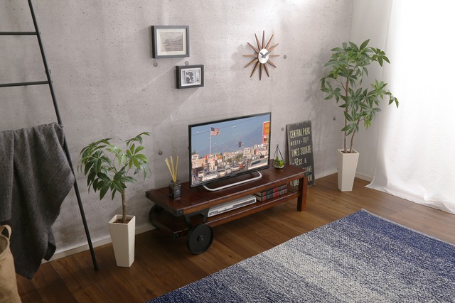 シックなヴィンテージスタイル！レトロな車輪付きボード【Bello-ベッロ】幅120㎝