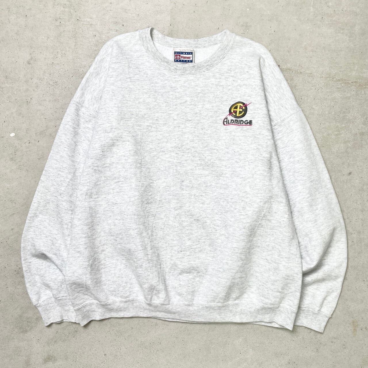 90年代 Hanes ヘインズ スウェットシャツ 企業ロゴ 胸ロゴ 刺繍 メンズ 