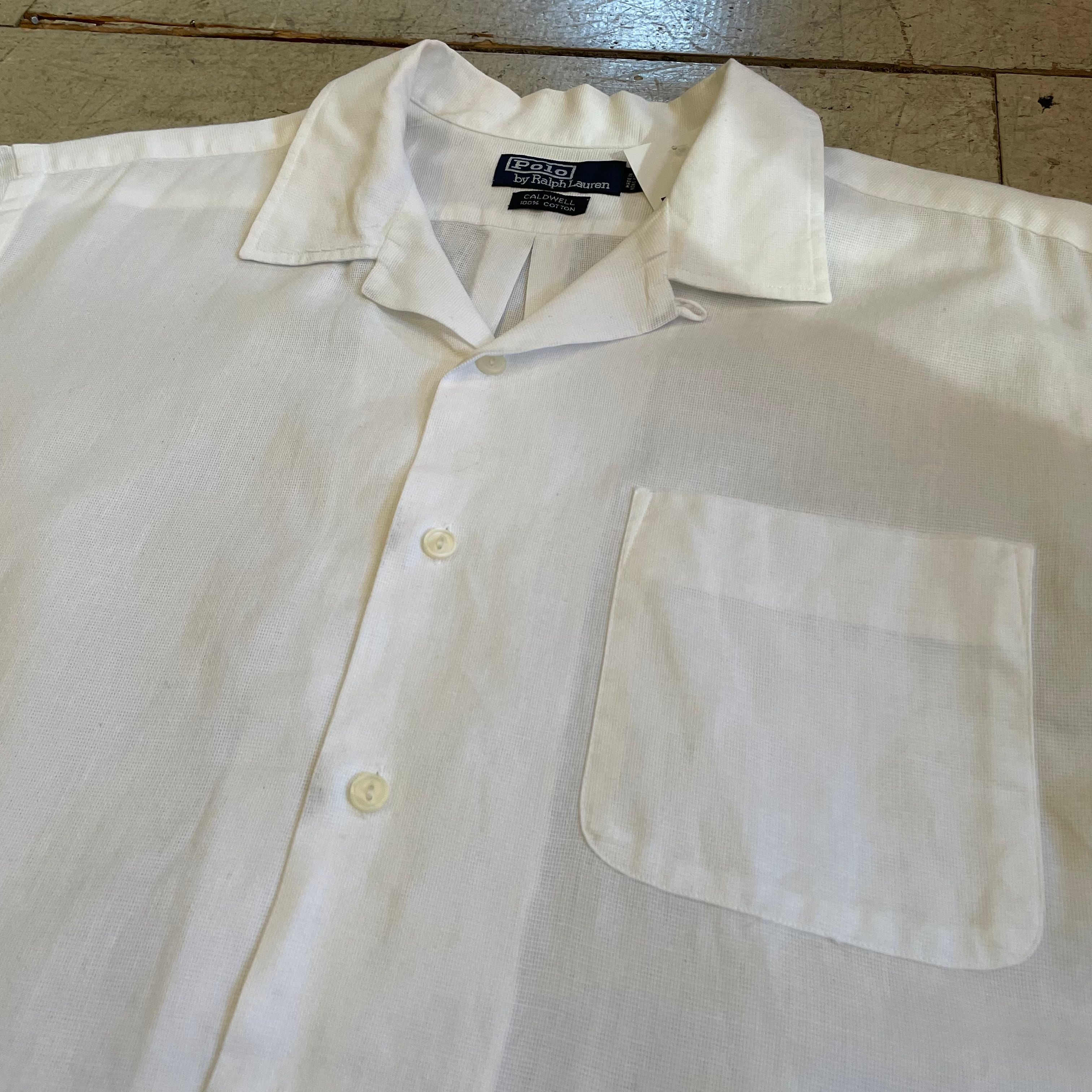 鉄道運行 90s Polo Ralph Lauren Shirt CALDWELL 白 | yasnabeauty.com