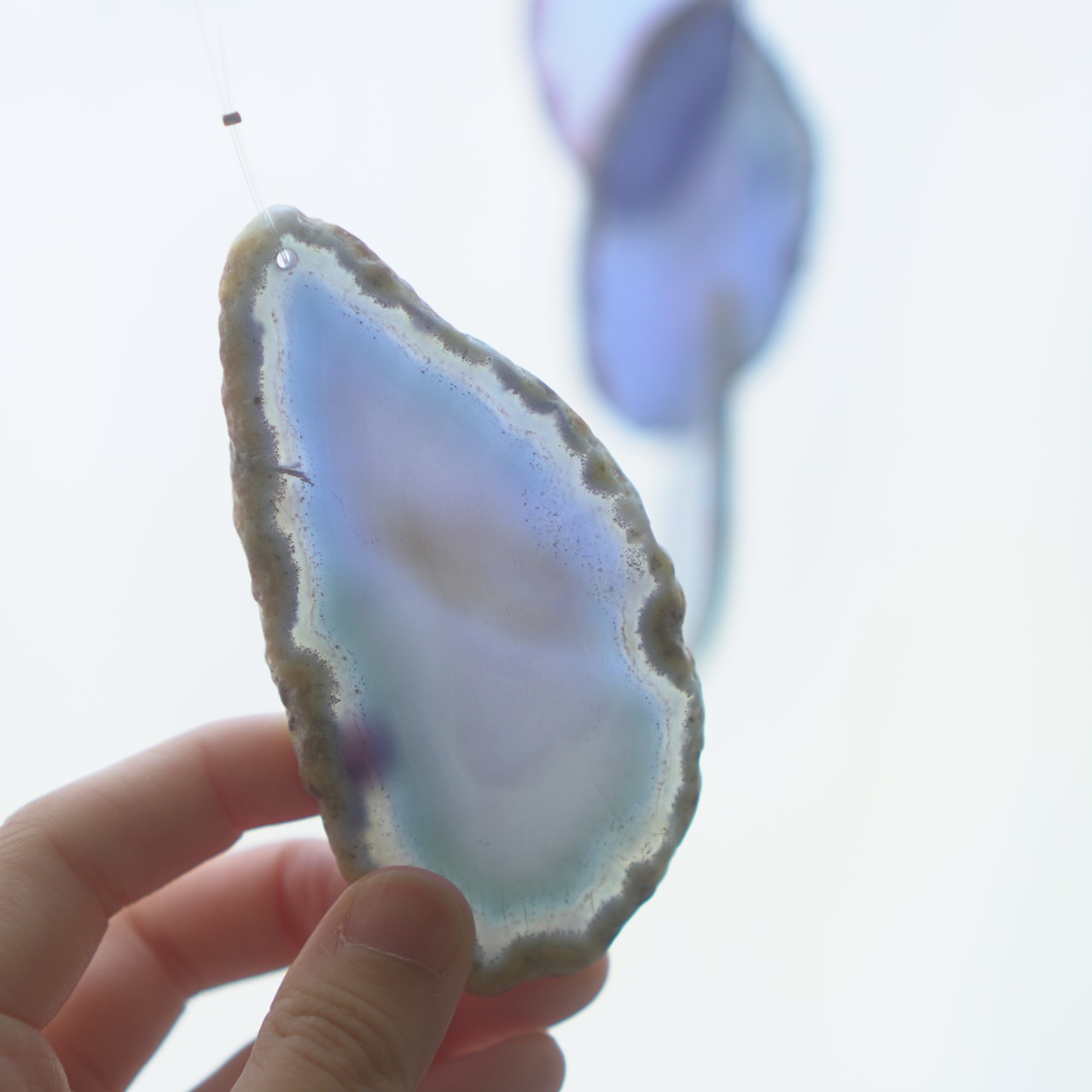 Daybreak Blue 02 - アゲートヒーリングチャイム / Agate Sun Catcher Wind Chime 035