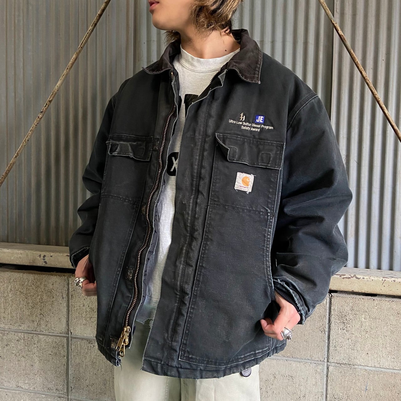 袖丈820carhartt トラディショナルコート ブラック ビッグサイズ