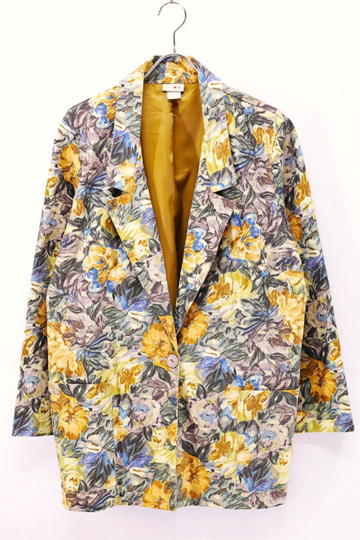 Used 80s-90s USA Flower Art All Over Graphic Cotton Tailored