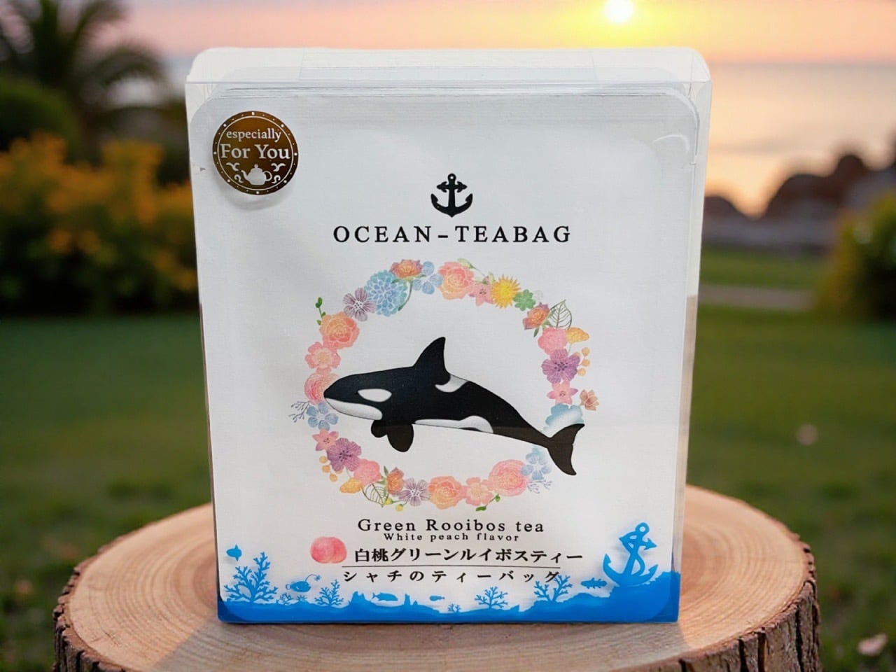 シャチのティーバッグ 白桃グリーンルイボスティー 4p入 | オーシャン