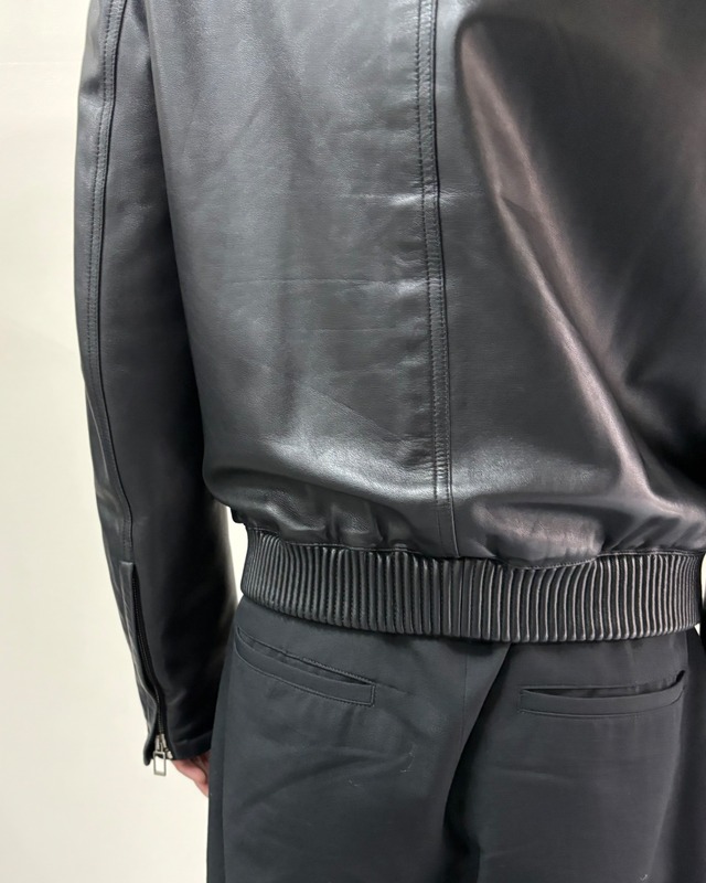 【Dior HOMME by Kris Van Assche】zip up leather jacket