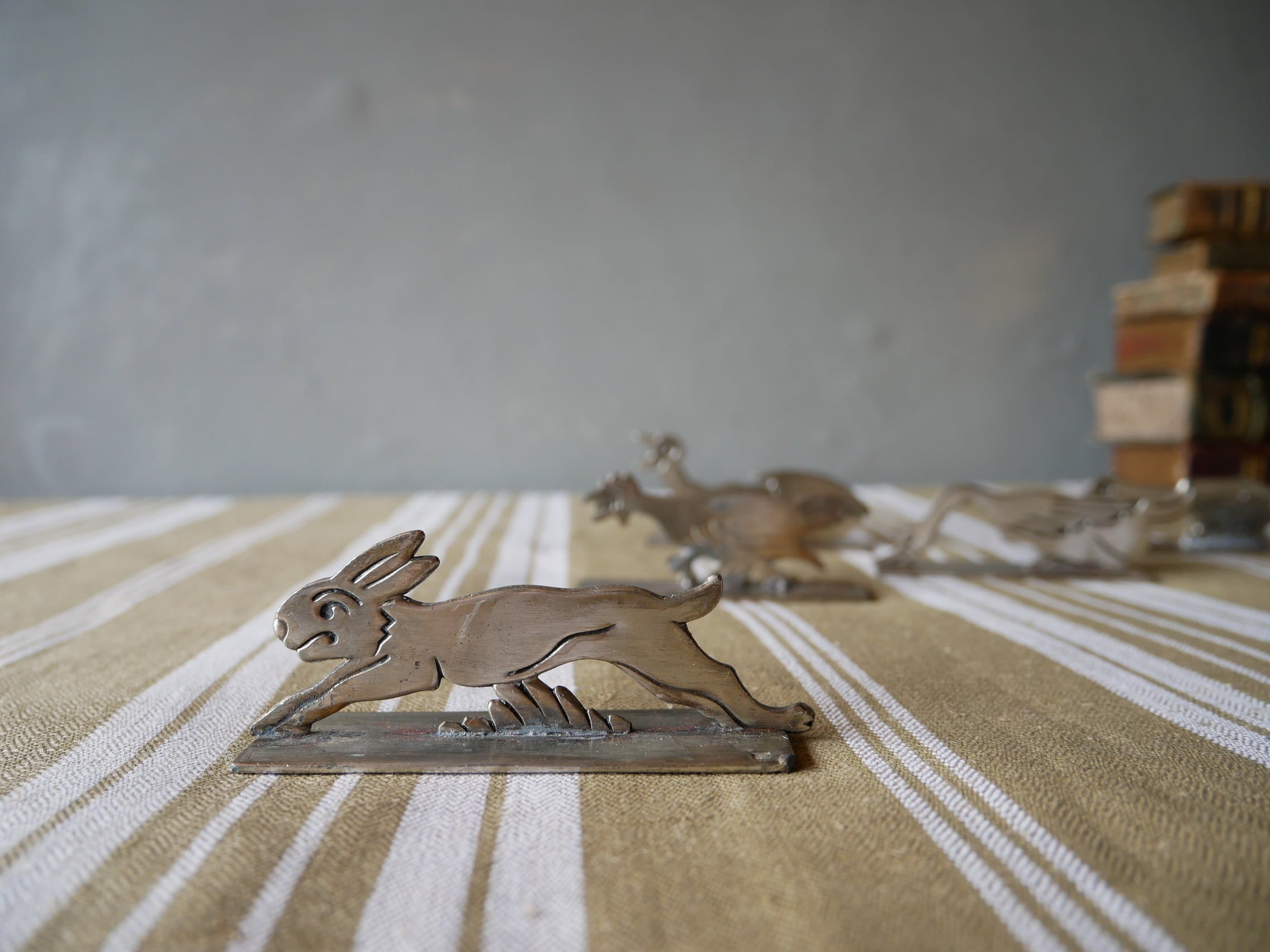 フランスアンティーク ウサギ シルバー製 アニマル ナイフレスト