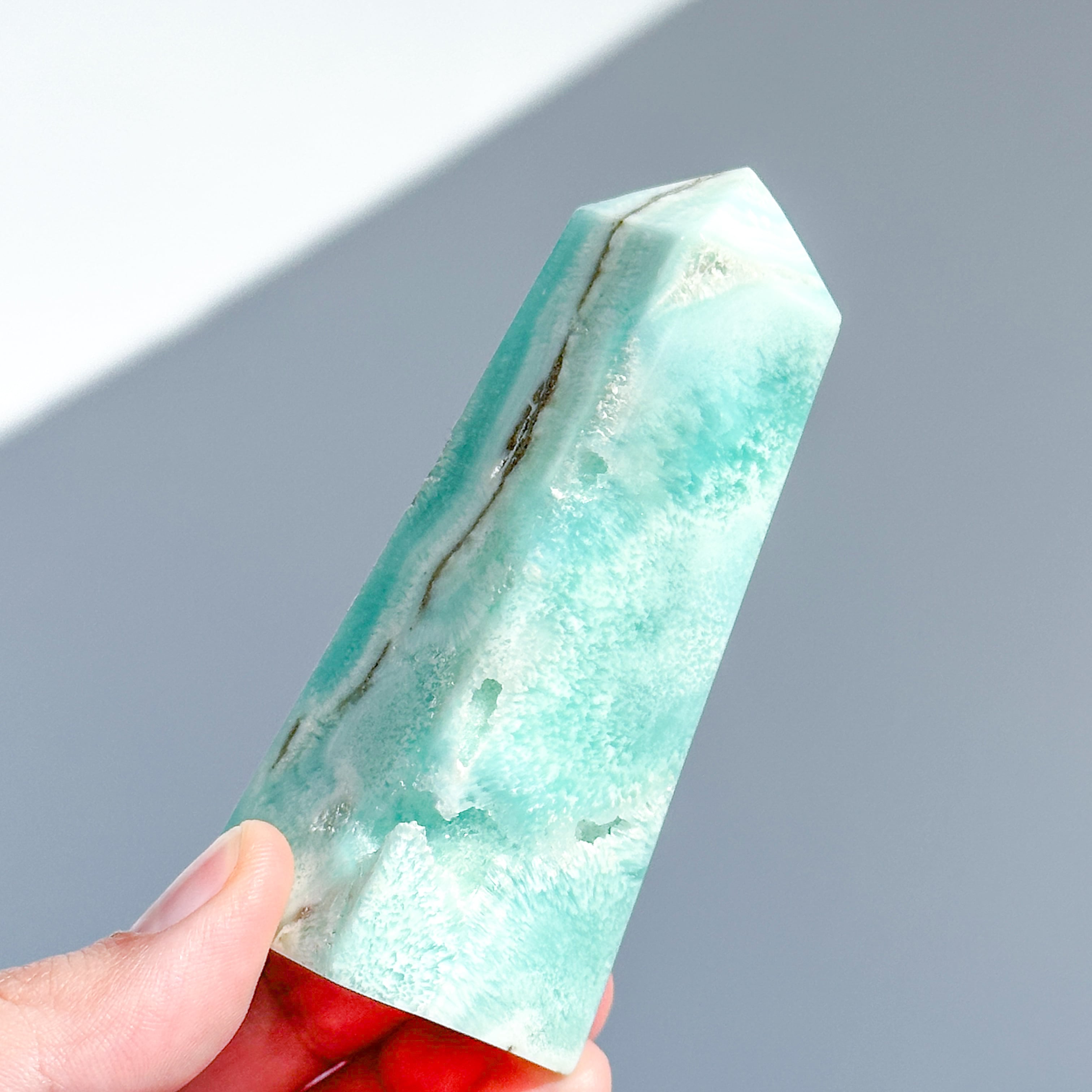 ハイクオリティ　高品質　レア　ブルーアラゴナイトタワー 高品質】ブルーアラゴナイト タワー41◇Blue Aragonite◇天然石・鉱物
