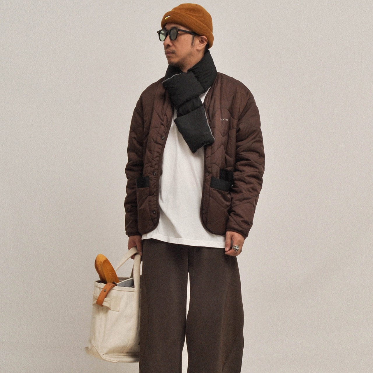 キルティングワッフル ノーカラージャケット K5542 - 2