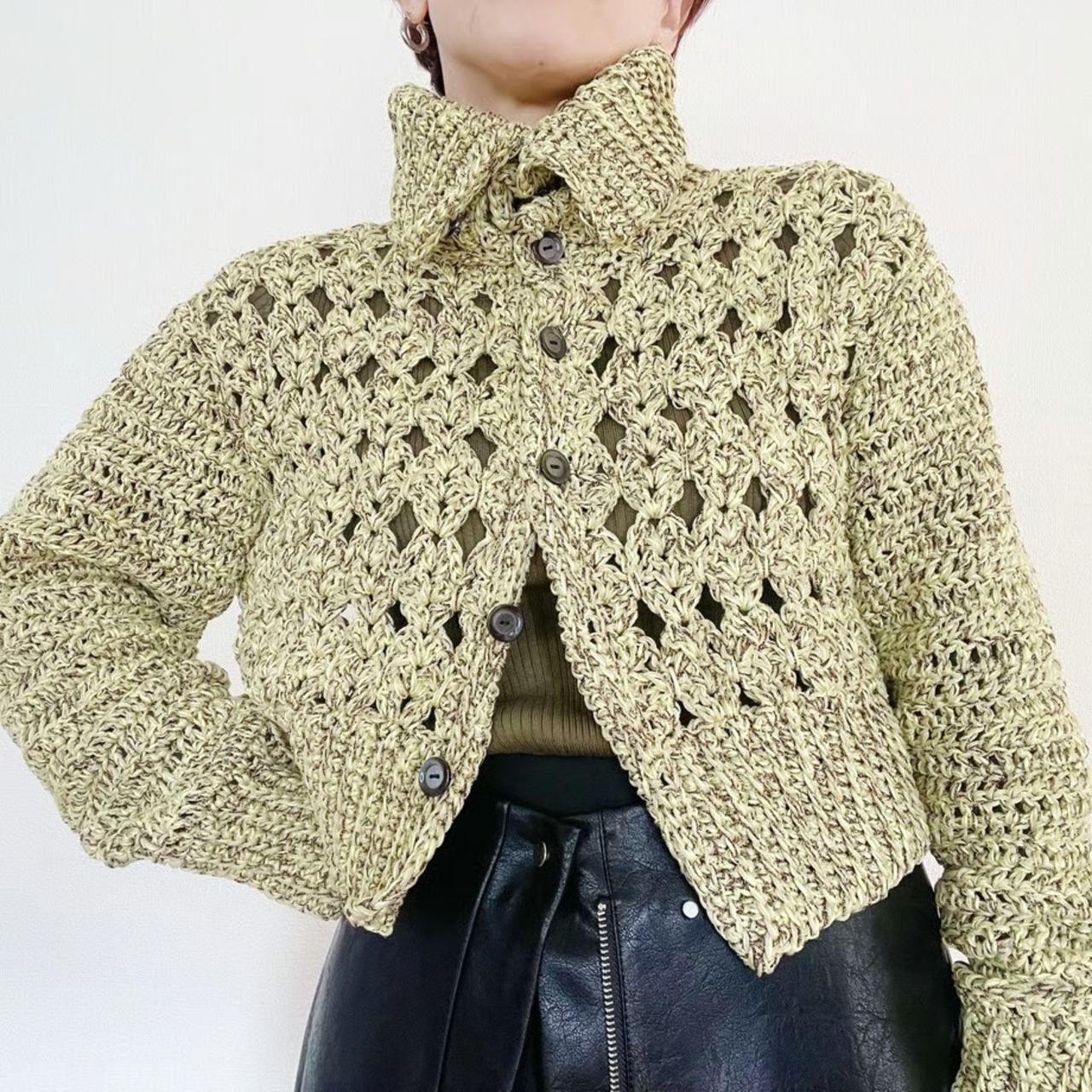 [Pattern] ハイネックカーディガン