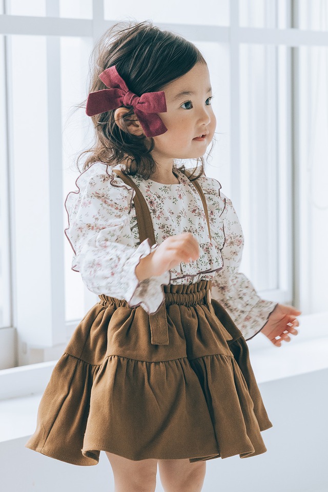 フラワーフリルブラウス<Ivory flower>