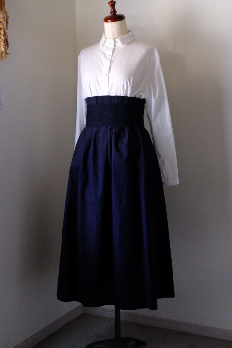 タックスカートとベルトのセット CL-098(ネイビー)