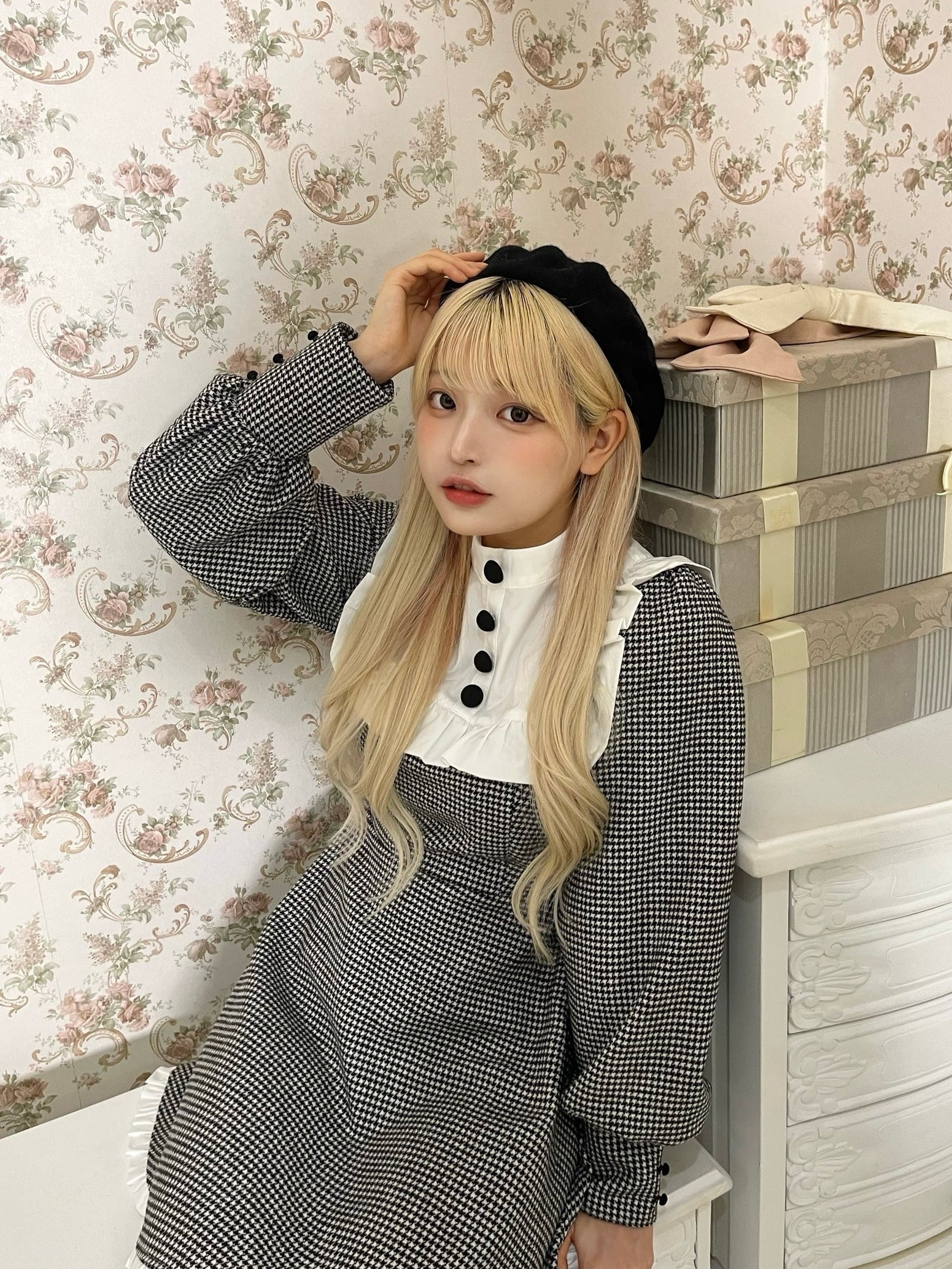 【LAST2】すいーとリボンチェックワンピース