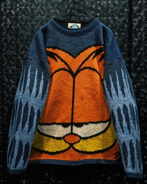 【ÆIEM】“GARFIELD” Double Face Graphic  Sweater