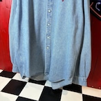 90s Polo Ralph Lauren / BLAIRE デニムシャツ / ボタンダウン / 刺繍ロゴ / XL