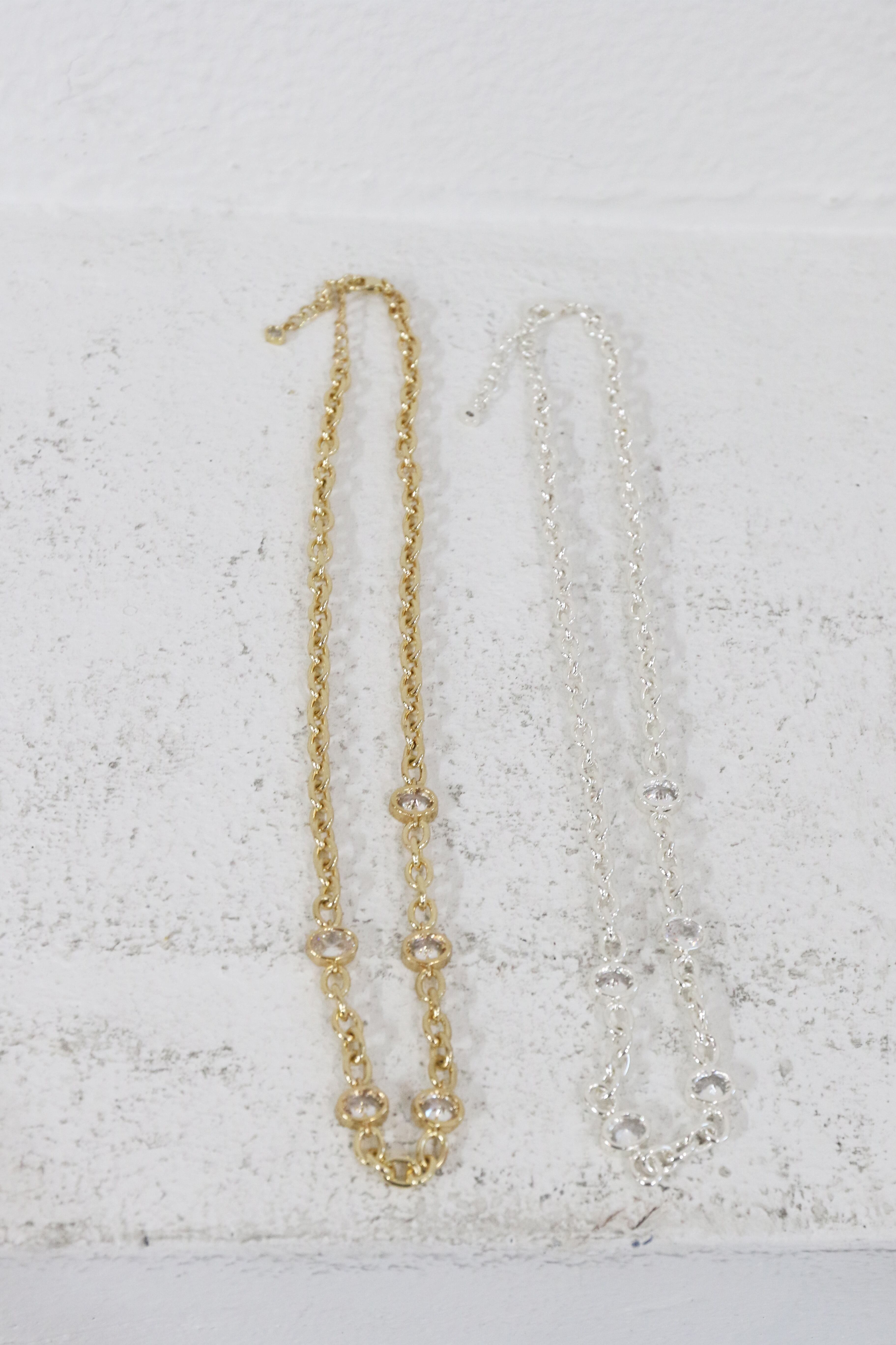 クリスタルチェーンネックレス(5W49035H)