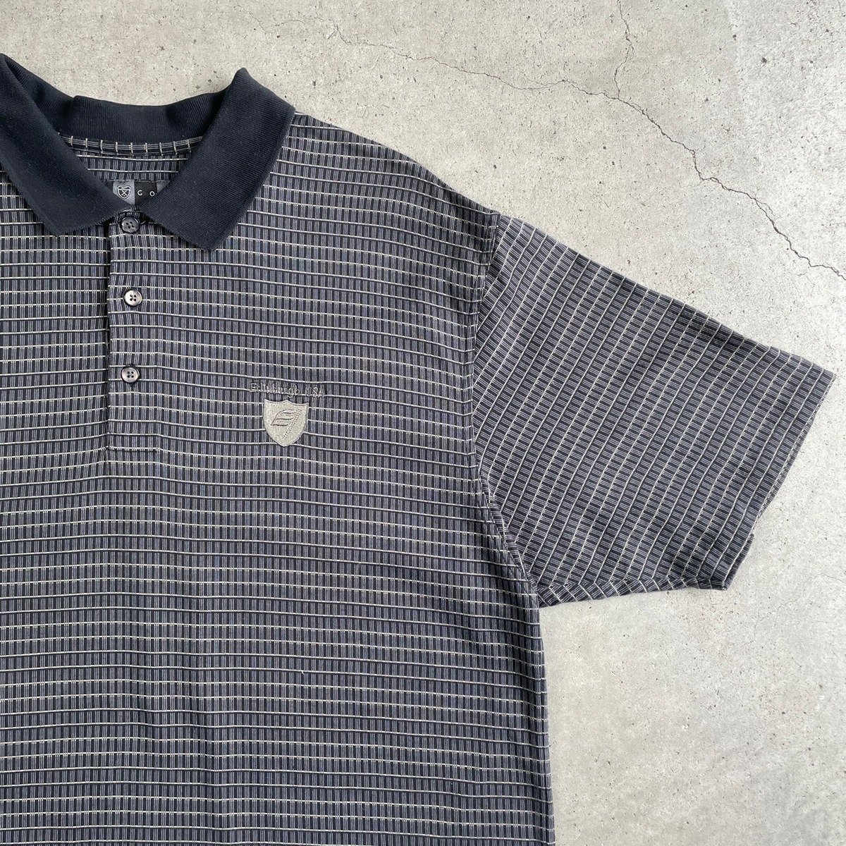 00年代 NIKE GOLF ナイキ ゴルフ ワンポイント 企業 ロゴ刺繍 総柄 