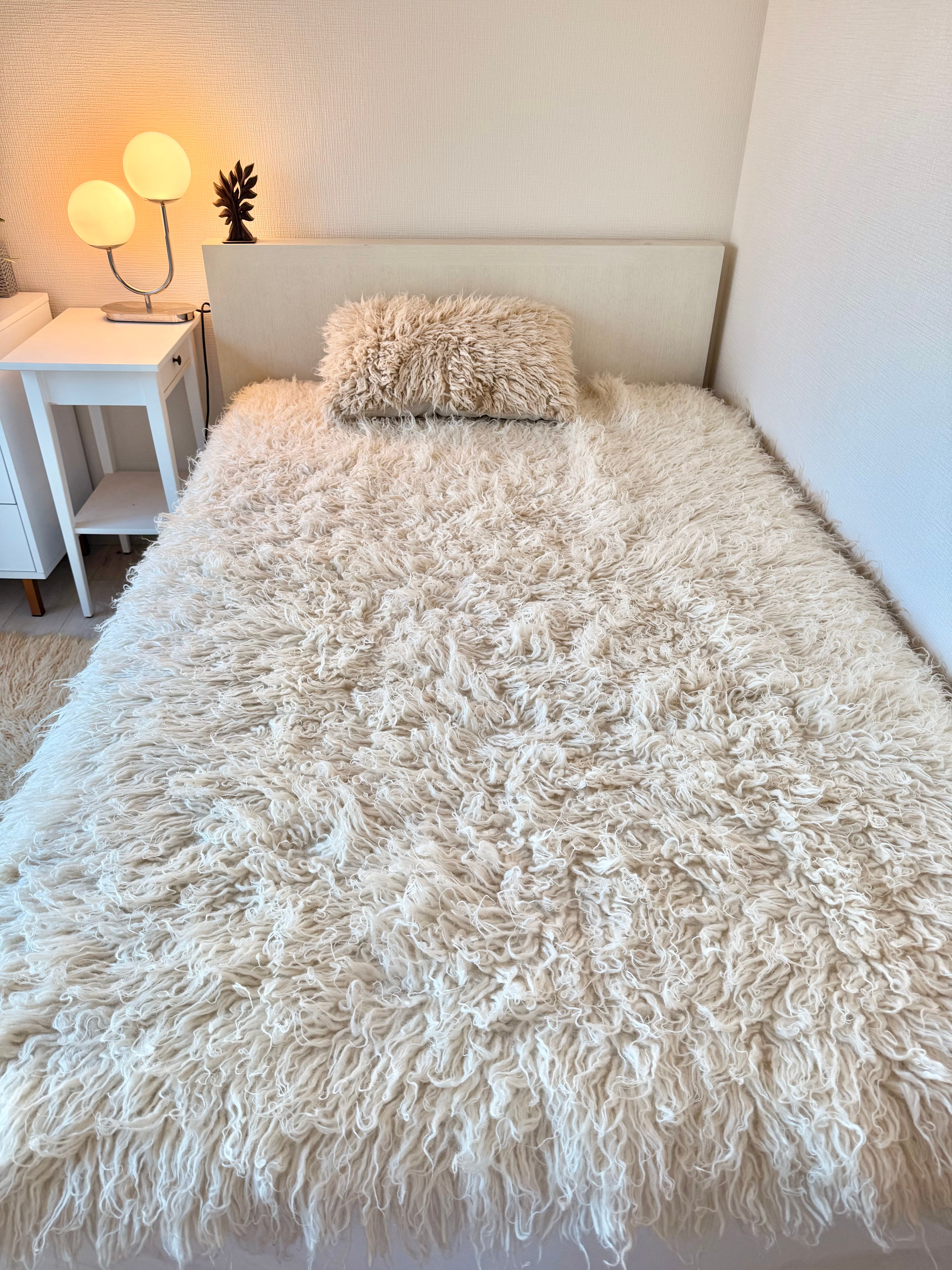 27 Vintage Battaniye White Dark Gray ヴィンテージバッターニエ