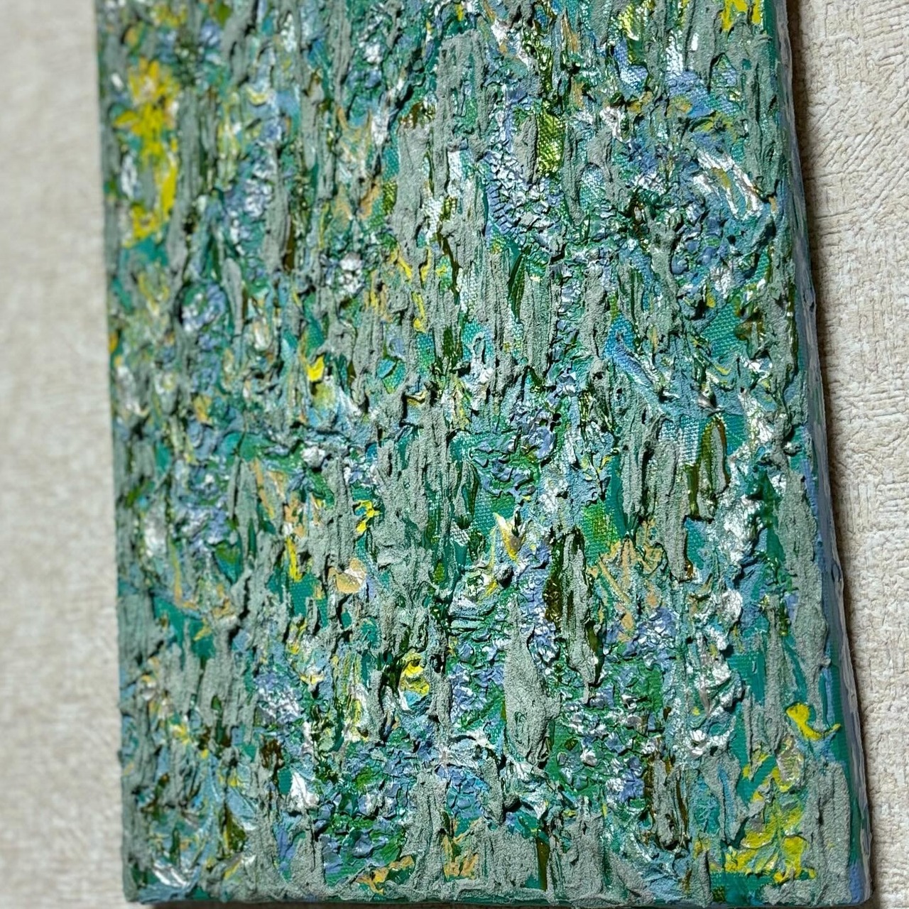Path of light】光の道 ハンドメイド テクスチャーアート 抽象画 