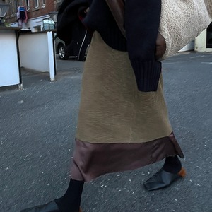 Layered fluttery long skirt S193