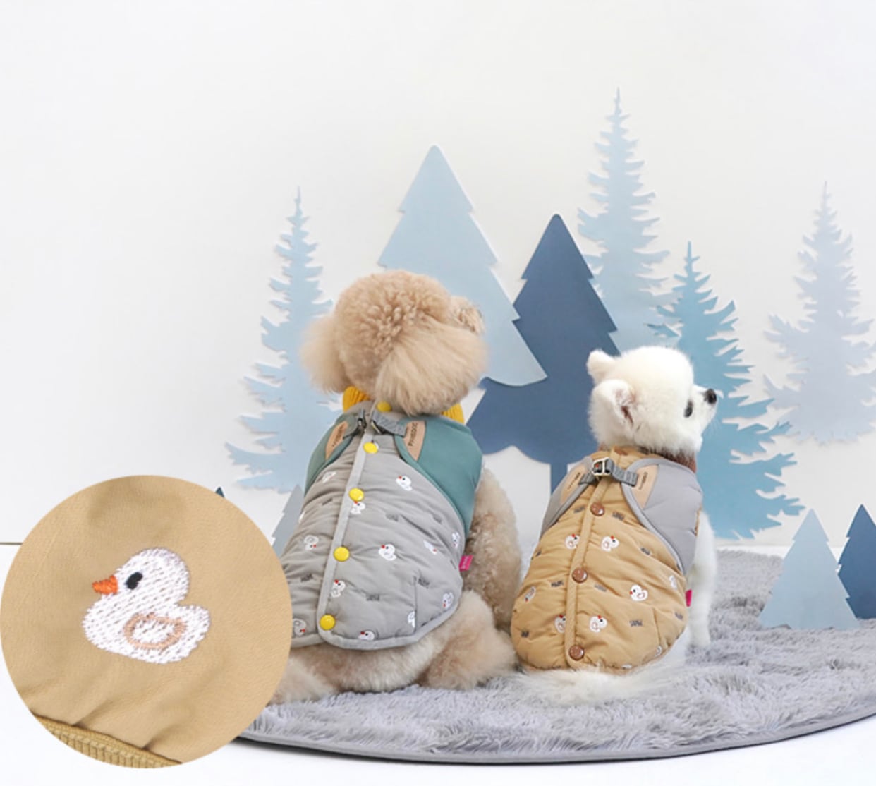 duck harness padding S ~ 2XL 2color / 犬服 アウター 冬 ハーネス