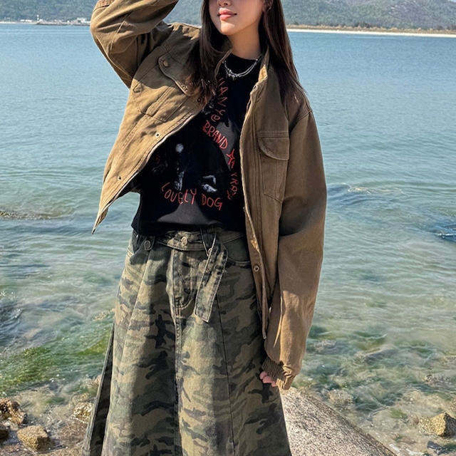 スタンドカラーミリタリーブルゾン R00921