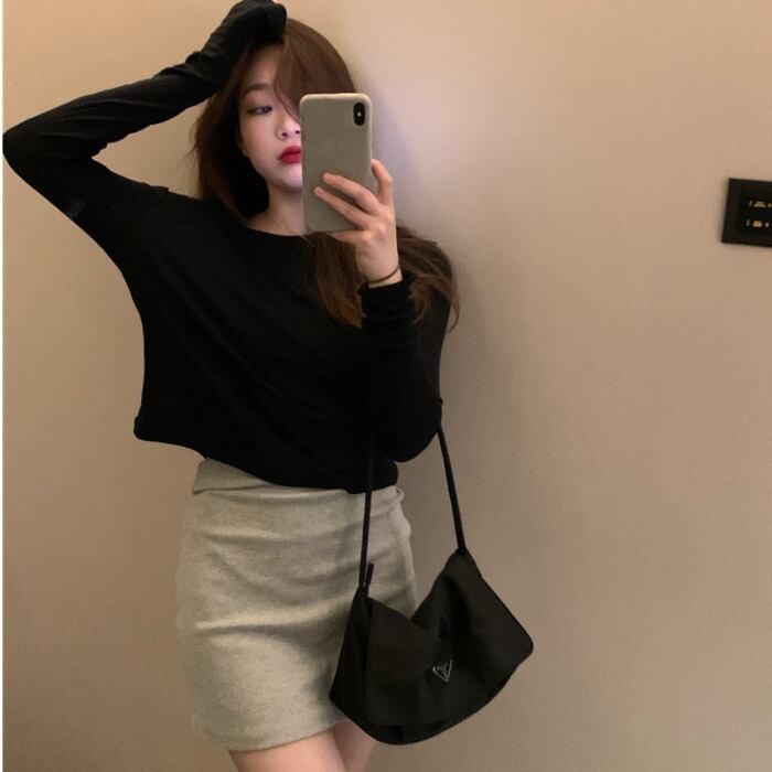 レディーススプリングルーズ薄手スタイルシャツ レッドドレス 春物 ドラファッションホール17604020157