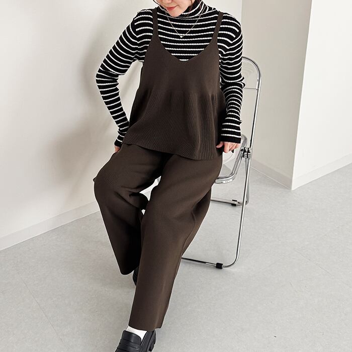 2025AW新作】セットアップ レディース パンツ ニット キャミソール