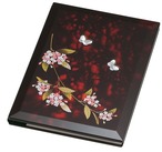 36-3602 ブック型ピクチャー 兼六 Book-Shaped Picture w Flower Motif