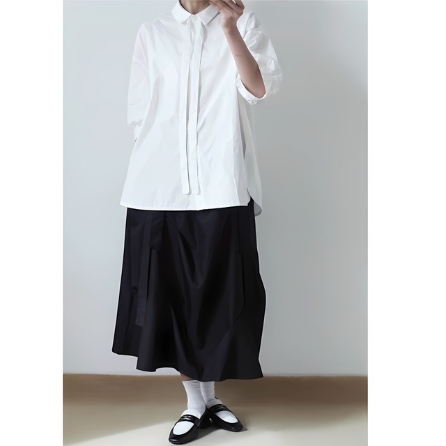 Back flower design blouse C0290