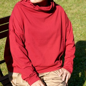 unseul　ハイゲージ天竺ハイネックギャザーCS　＜レッド＞