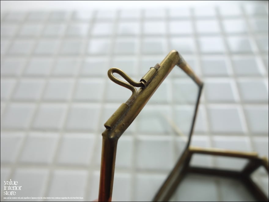 ビンテージ☆アーチ型 ガラスジュエリーケース(H32)真鍮 ショーケース