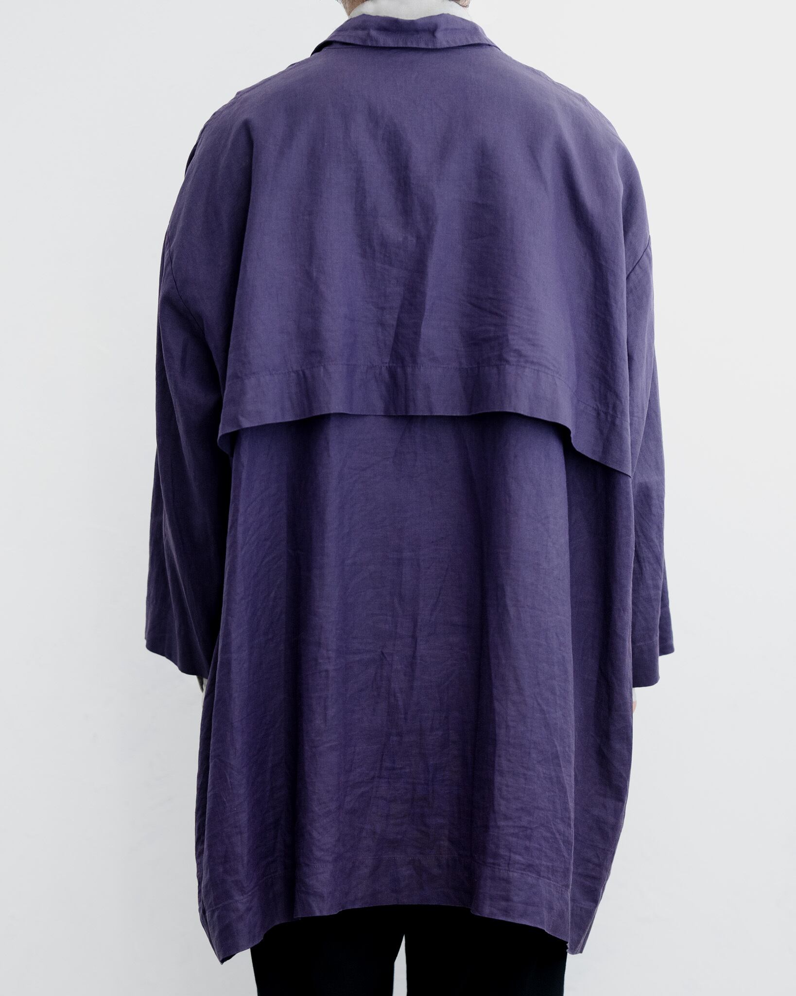 【SALE】00s〜eskandar エスカンダー ミックス織 羽織ジャケット 90's] 