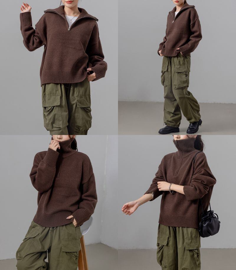 宅配便】ハーフジップニット／tops2168 | DAY CLOSET｜ レディース