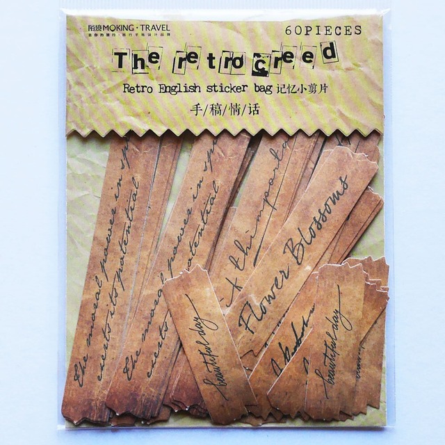 【海外製品】シール ヴィンテージラベルシリーズIV　手書き