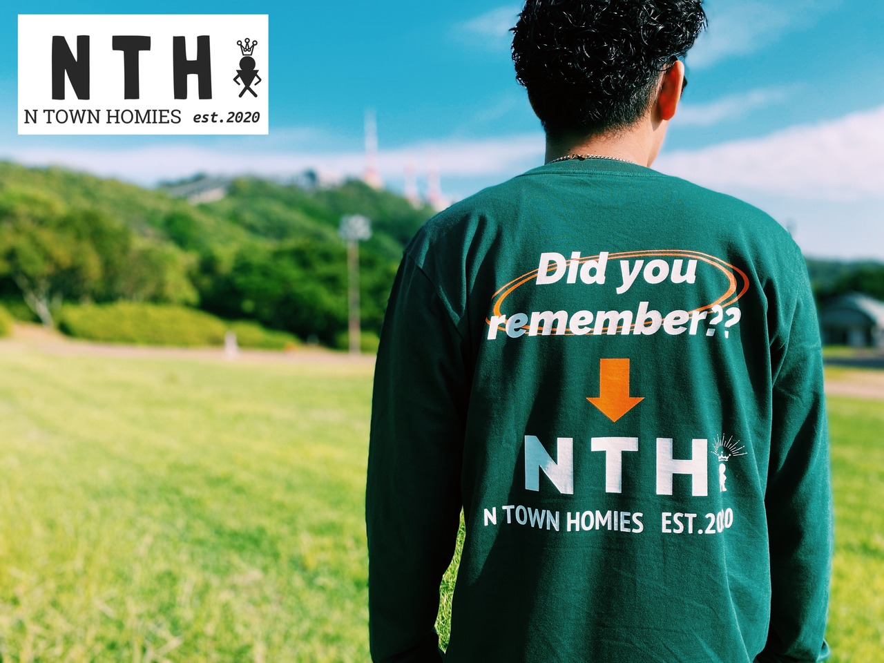 “BACK LONGTEE” colour Ivygreen×White×Orange - 5