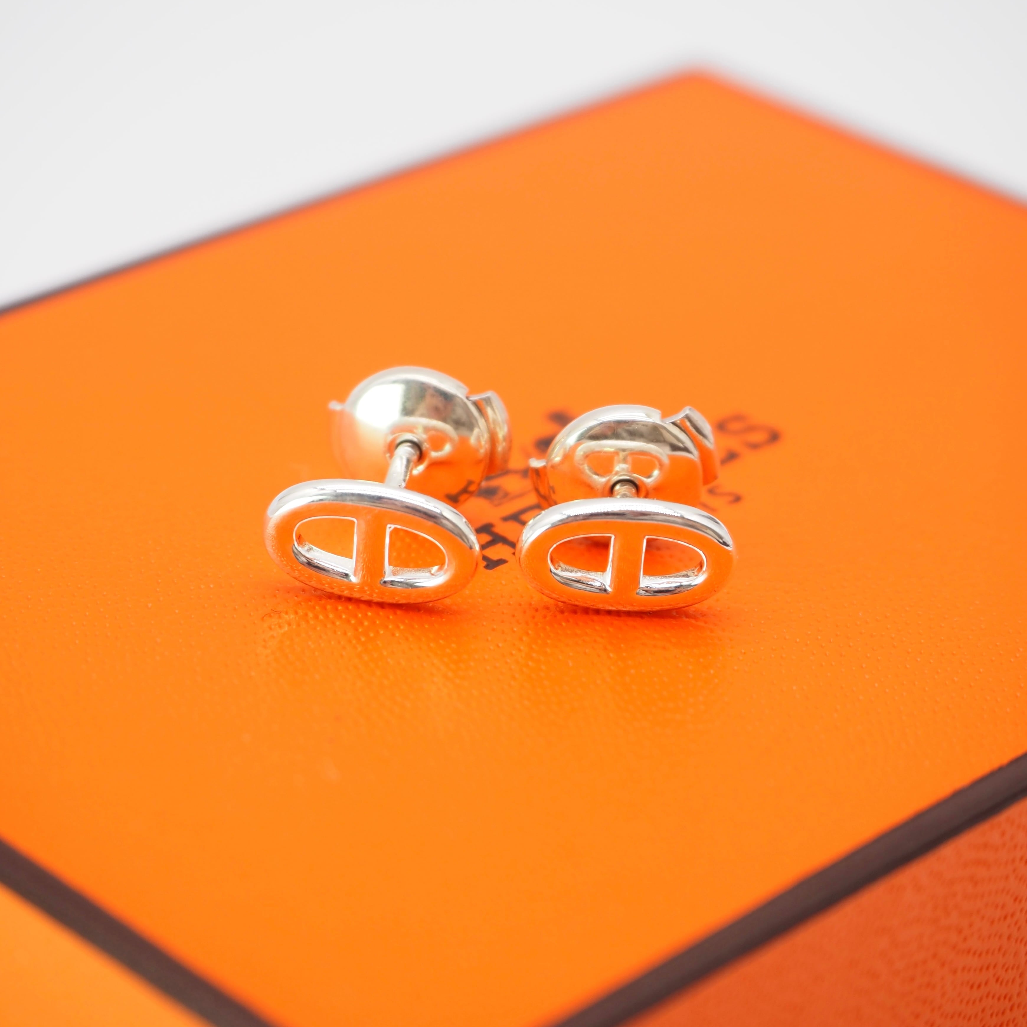 付属品付き】HERMES シェーヌダンクル ピアス シルバー925 エルメス