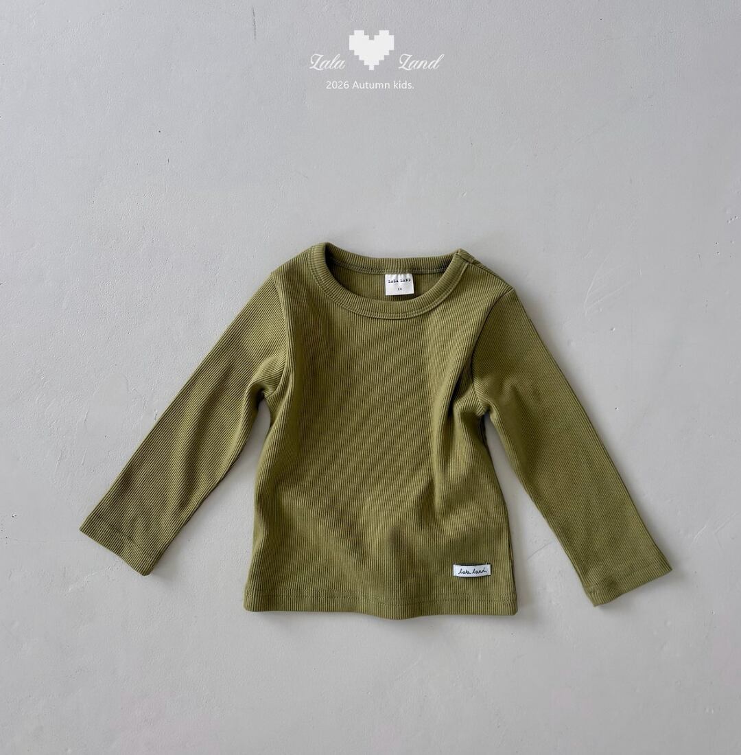 送料無料【予約】/ kidsベーラーリブTシャツ /lalaland