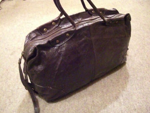 ■collection PRIVEE? コレクションプリヴェ レザーバッグ ブラウン■