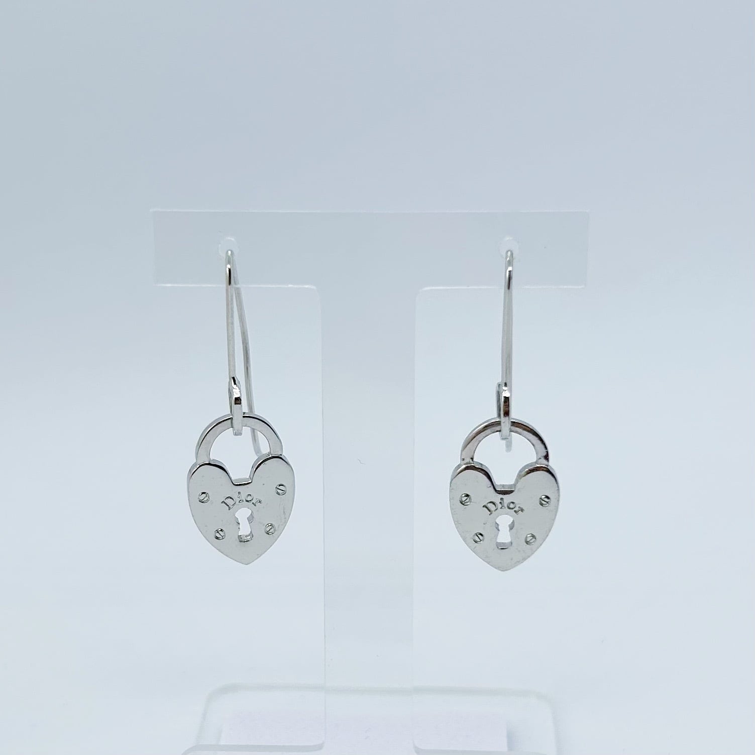 E5356】Christian Dior heart padlock pierce（正規タグ付き